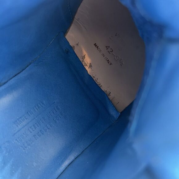 Fracap Men’s M60 Boots Black Blue Leather Made In Italy US 9.5 EU 42 - Picture 9 of 10